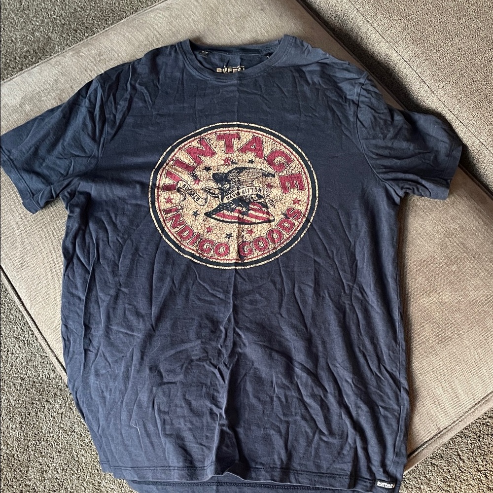 Buffalo David Bitton Vintage Navy Tee
